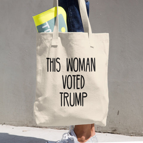 This Woman Voted Donald Trump Cotton Tote Bag - Miss Deplorable