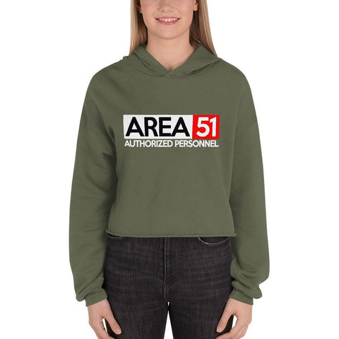 Area 51 Crop Hoodie - Storm Area 51 Shirt - Authorized Personnel Cropped Top - Trump Save America Store 2024