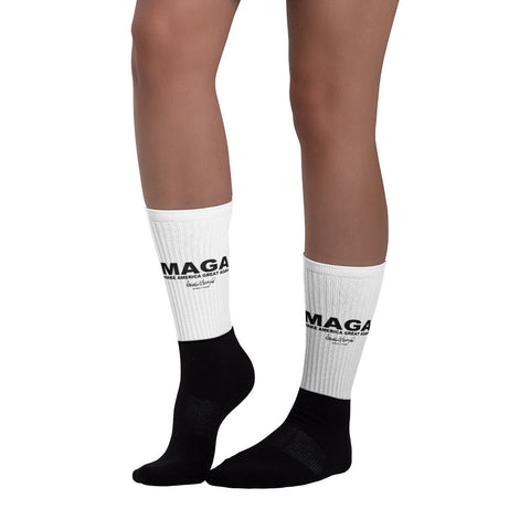 Make America Great Again "MAGA" Black foot socks - Miss Deplorable
