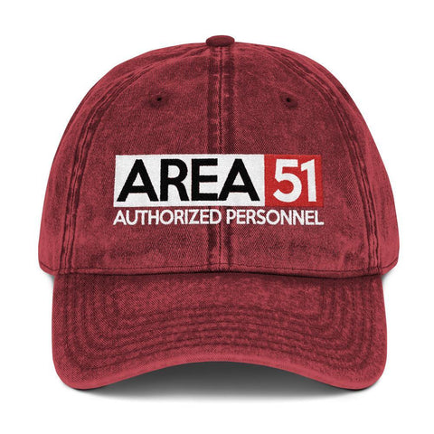 Area 51 Hat - Storm Area 51 Cap - Authorized Personnel Vintage Cotton Baseball Hat - Trump Save America Store 2024