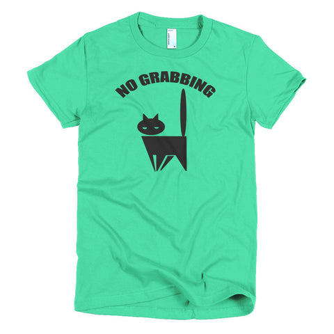 No Grabbing Pussy Cat Short sleeve Donald Trump women's t-shirt - Miss Deplorable