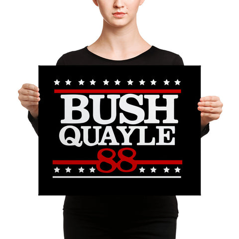 George H. W. Bush 41st President of the United States Bush Quayle 88 Canvas - Miss Deplorable