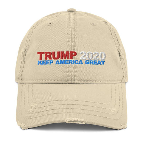 DONALD TRUMP 2020 Distressed Dad Hat - Trump Save America Store 2024