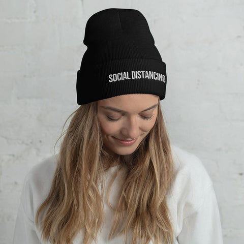 Social Distancing Hat - Social Distancing Cuffed Beanie - Trump Save America Store 2024