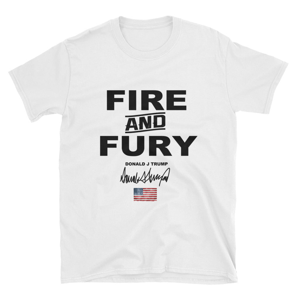 Donald Trump Fire And Fury Mens T-Shirt White - Miss Deplorable