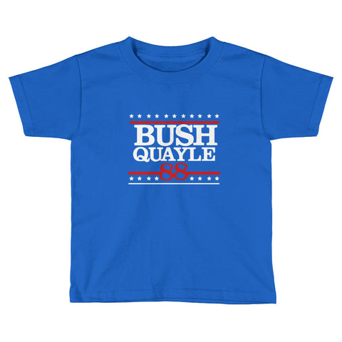 President H W Bush Retro Republican Kids Bush Quayle 1988 Short Sleeve T-Shirt - Miss Deplorable