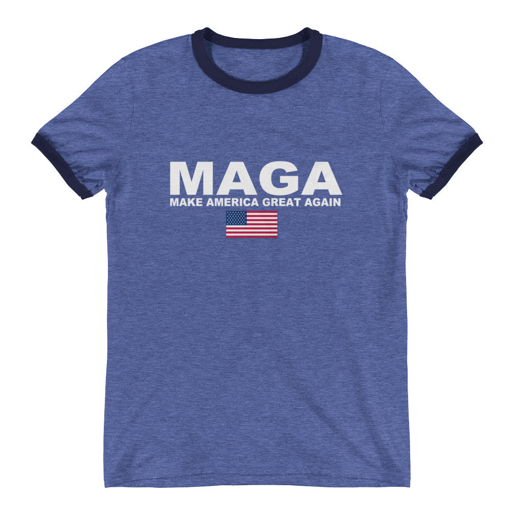 Make America Great Again "MAGA" Mens Ringer T-Shirt - Miss Deplorable
