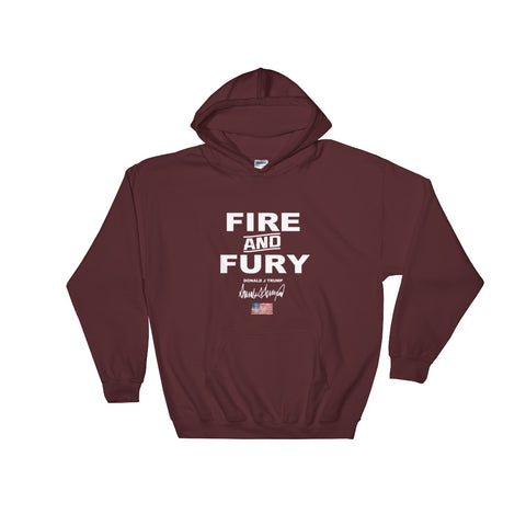 Donald Trump Fire And Fury Hooded Sweatshirt - Miss Deplorable