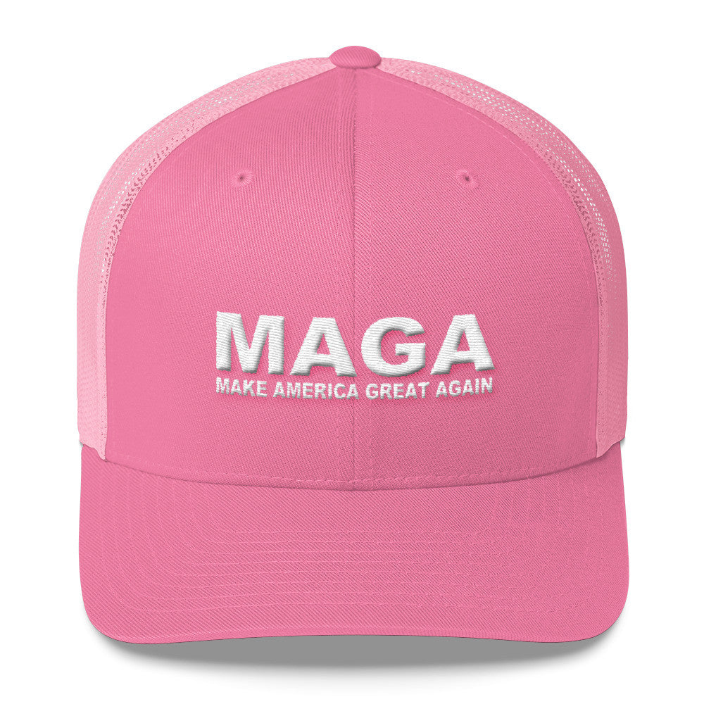 Make America Great Again Womens Trucker Cap Pink - Miss Deplorable
