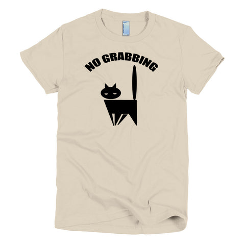 No Grabbing Pussy Cat Short sleeve Donald Trump women's t-shirt - Miss Deplorable