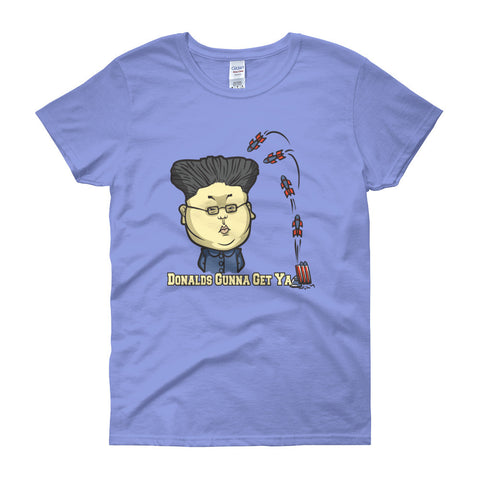 Funny Kim Jong Un Donald Trump Womens T Shirt - Miss Deplorable
