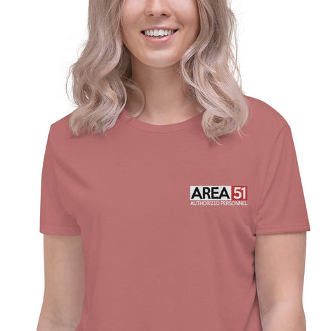 Area 51 Crop Top - Storm Area 51 Shirt - Authorized Personnel Womens Embroidered Cropped Top - Trump Save America Store 2024