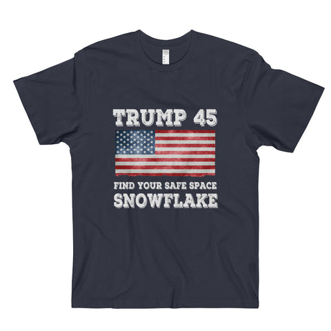 Trump 45 Find Your Safe Space Snowflake Men's T-Shirt - Miss Deplorable