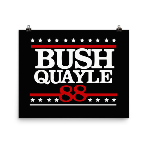 George H. W. Bush 41st President of the United States Bush Quayle 88 Poster - Miss Deplorable