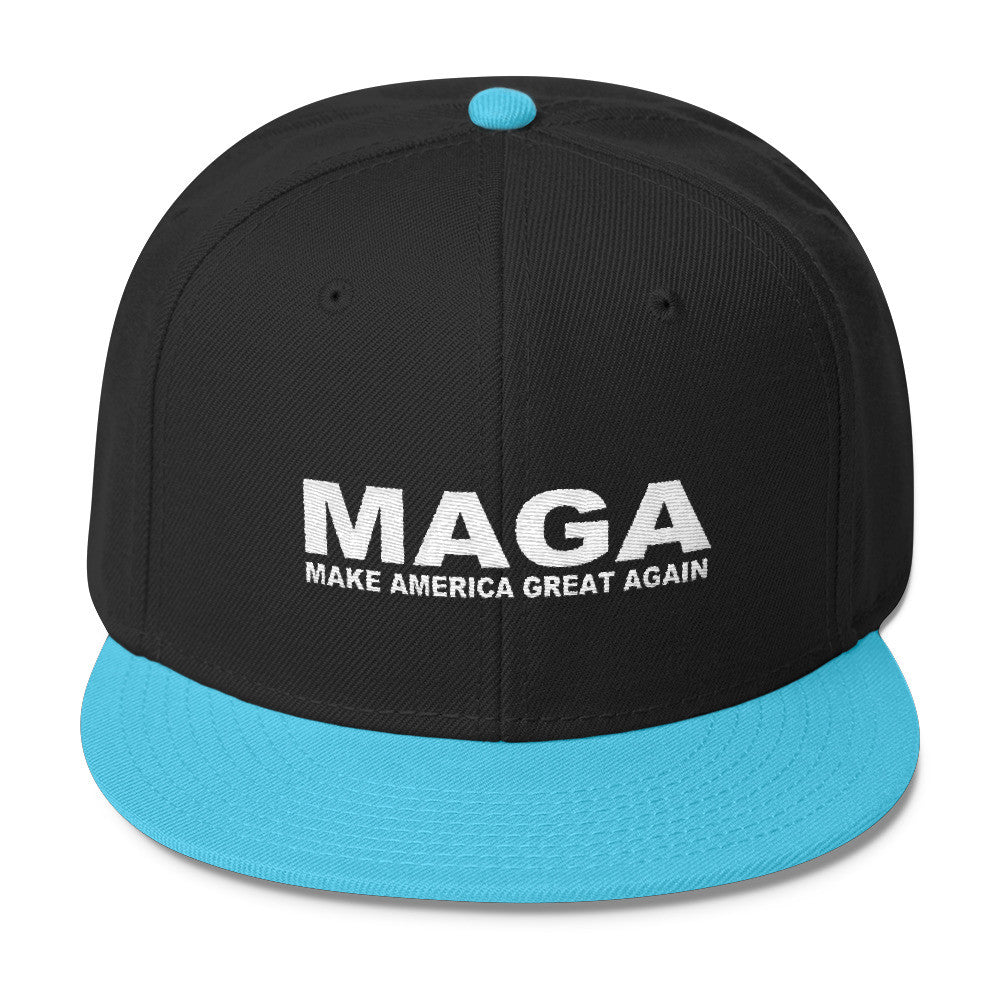 Make America Great Again Snapback Cap Aqua Blue - Miss Deplorable
