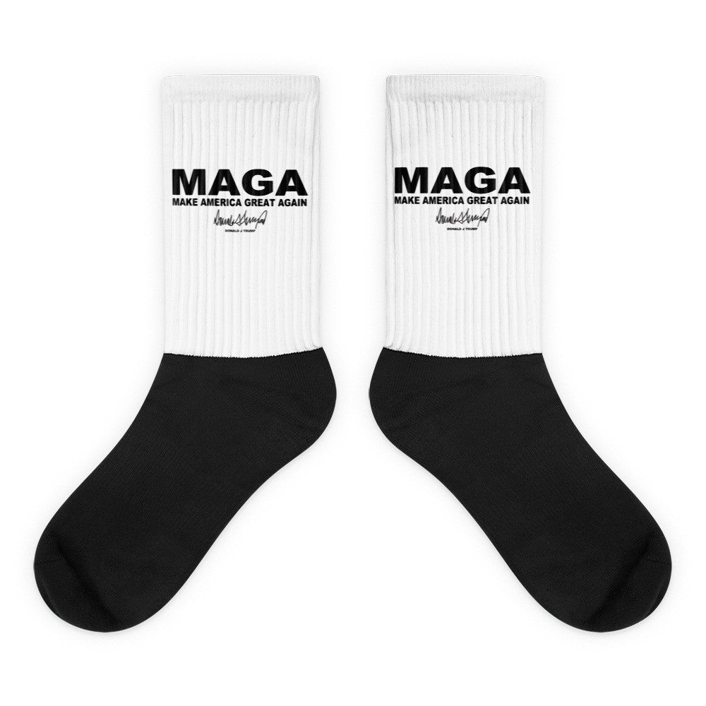 Make America Great Again "MAGA" Black foot socks - Miss Deplorable