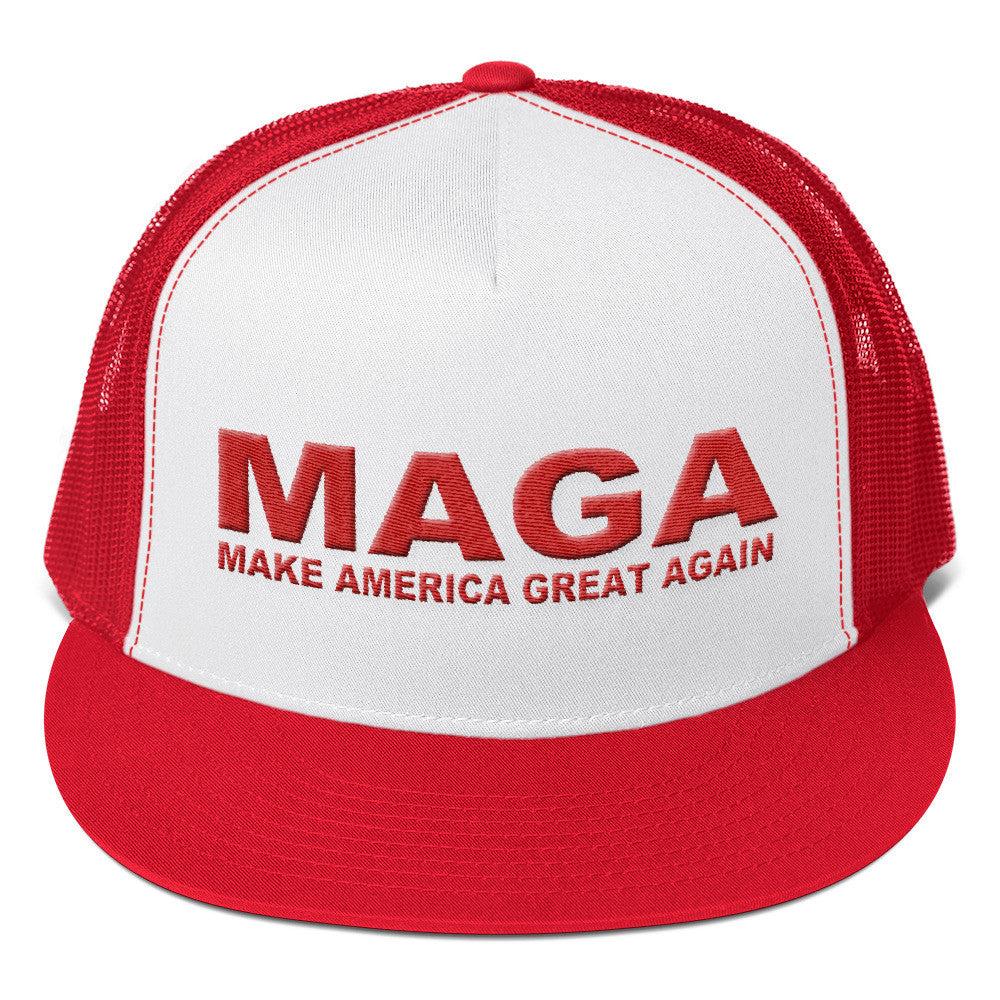 Trump Make America Great Again Trucker Hat Red And White - Miss Deplorable