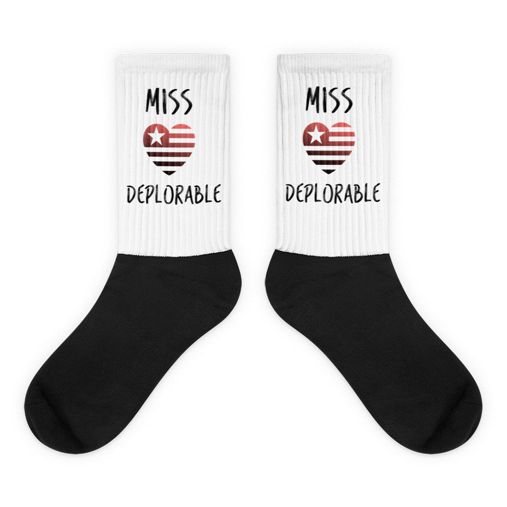 Miss Deplorable Black foot socks - Miss Deplorable