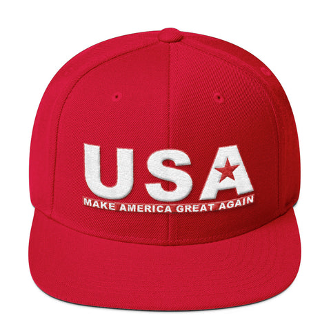 Make America Great Again USA Wool Blend Snapback - Miss Deplorable
