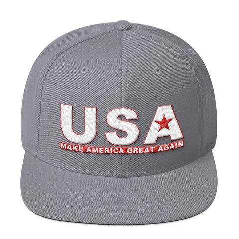 Make America Great Again USA Wool Blend Snapback - Miss Deplorable