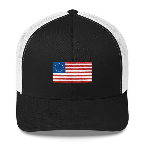 Betsy Ross American Flag Trucker Hat - Trump Save America Store 2024