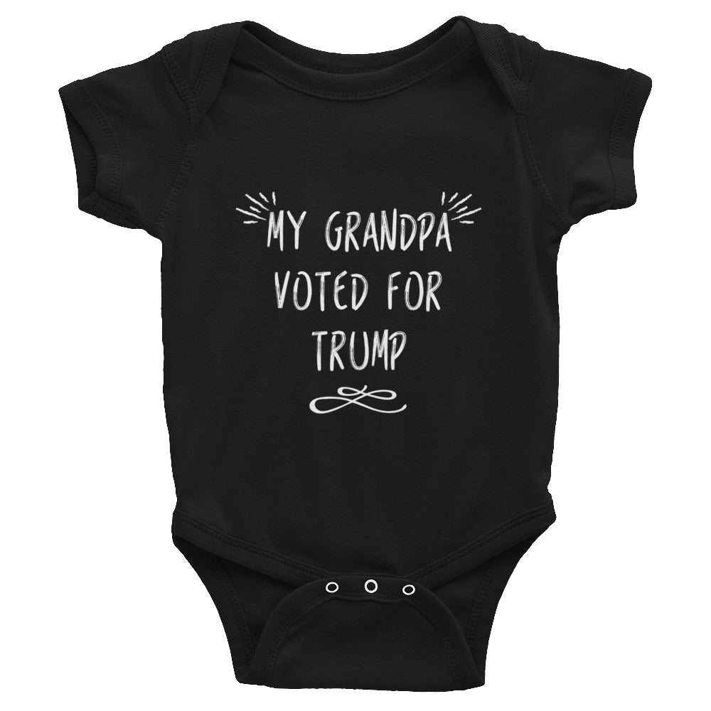 My Grandpa Voted For Trump Infant Bodysuit - Miss Deplorable