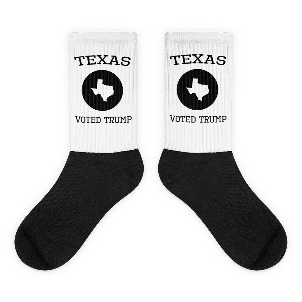 Texas Voted Doanld Trump Black foot socks - Miss Deplorable