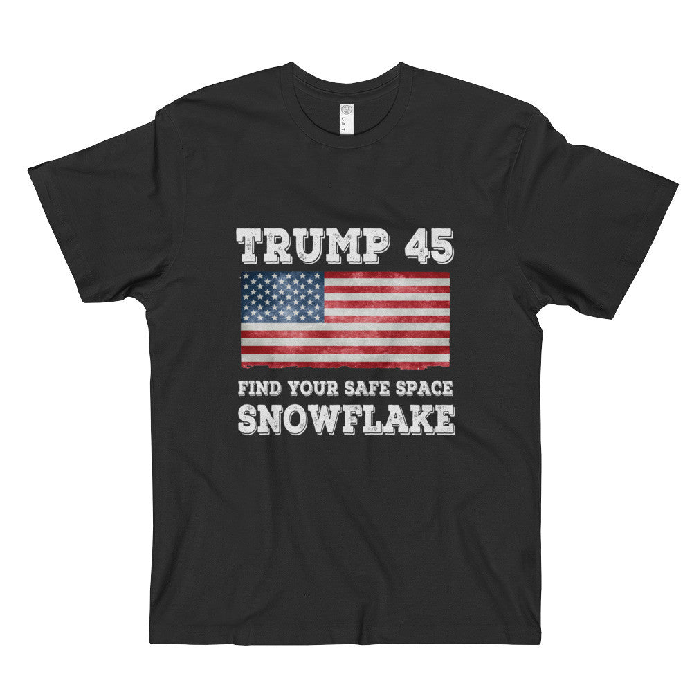 Trump 45 Find Your Safe Space Snowflake Men's T-Shirt - Miss Deplorable