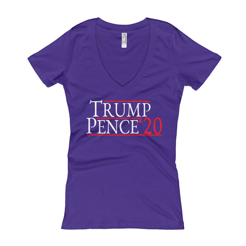 Trump Pence 2020 Women's V-Neck T-shirt - Miss Deplorable