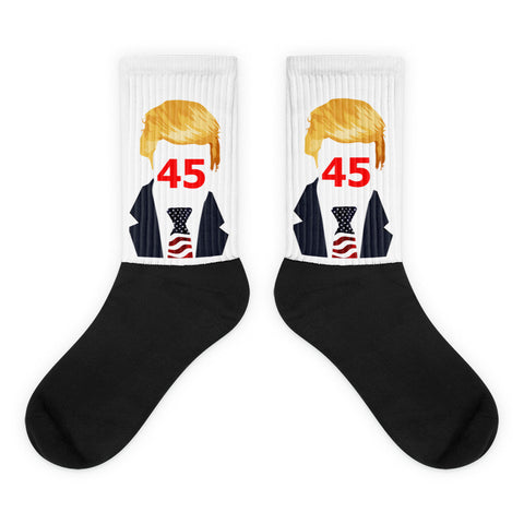 Donald Trump 45 Black Foot Socks - Miss Deplorable