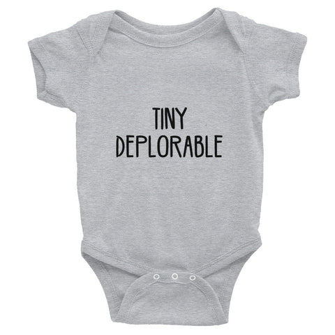 Tiny Deplorable Donald Trump Infant short sleeve one-piece - Miss Deplorable