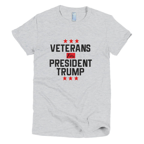 Veterans For President Trump Short sleeve women's t-shirt - Miss Deplorable