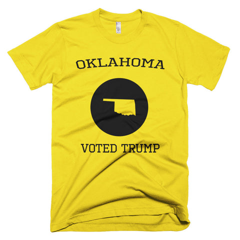 Oklahoma Voted Trump Short sleeve Donald Trump men's t-shirt - Miss Deplorable