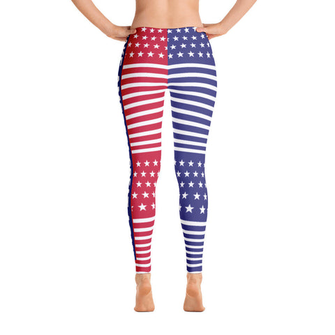 Make America Great Again Leggings Red, White and Blue - Miss Deplorable