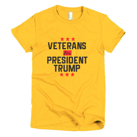 Veterans For President Trump Short sleeve women's t-shirt - Miss Deplorable