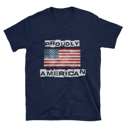 Distressed Proudly American Patriotic Womens T-Shirt - Miss Deplorable