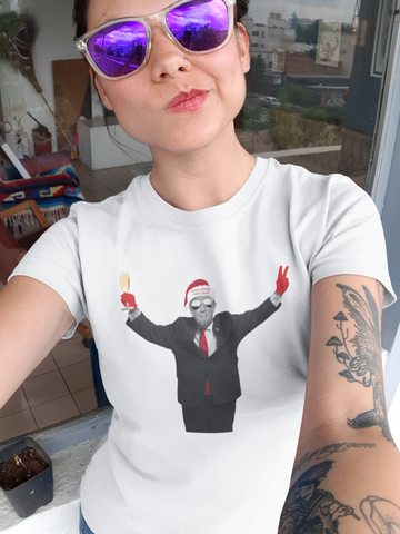 Donald Trump Merry Christmas Womens T Shirt - Miss Deplorable