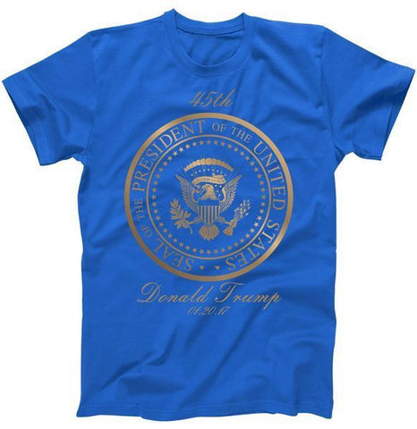 Donald Trump Gold Seal - 45th President Inauguration Day 2017 Mens Tee - Miss Deplorable