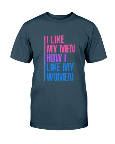 Bisexual Pride I Like My Men T-Shirt AM - Trump Save America Store 2024