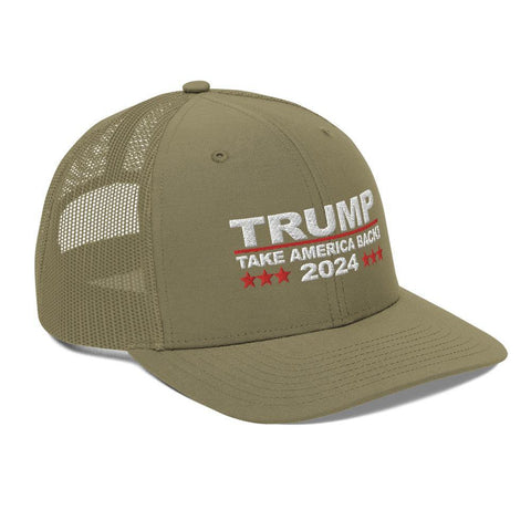 Trump 2024 Take America Back Two Tone Trucker Cap - Trump Save America Store 2024