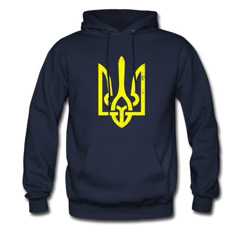 Yellow Coat Of Arms Hoodie (SPOD) - navy
