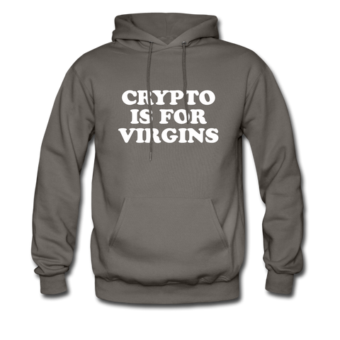 Crypto Is for Virgins Hoodie (SPD) - asphalt gray