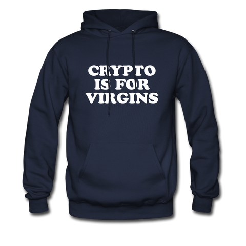 Crypto Is for Virgins Hoodie (SPD) - navy
