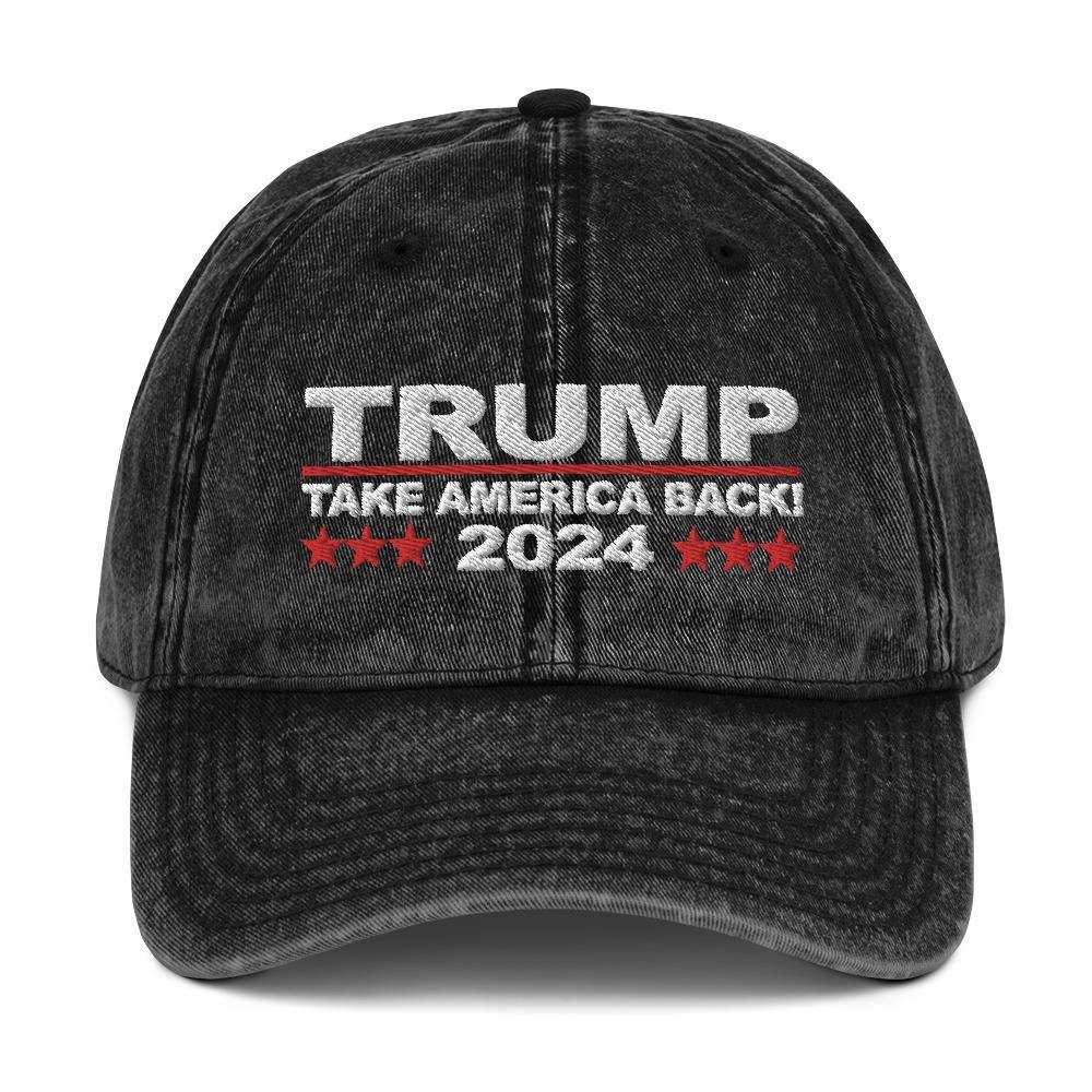 Trump 2024 Take America Back Vintage Cotton Baseball Cap - Trump Save America Store 2024