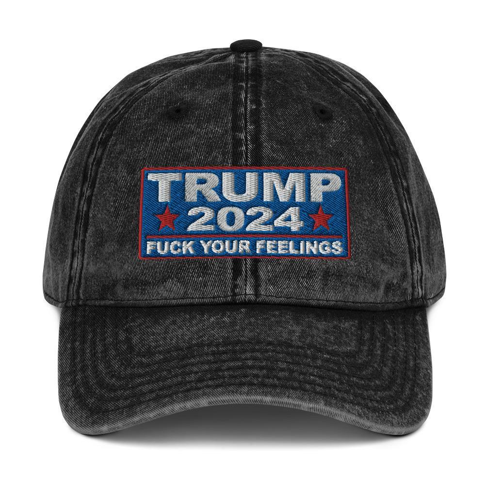 Trump 2024 Hat F Your Feelings Vintage Baseball Cap - Trump Save America Store 2024