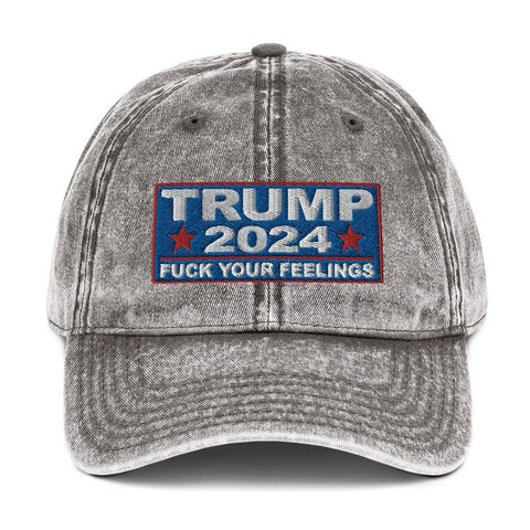 Trump 2024 Hat F Your Feelings Vintage Baseball Cap - Trump Save America Store 2024