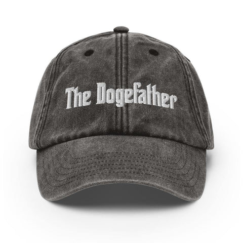 Dogecoin Hat "The Dogefather" Vintage Baseball Cap - Trump Save America Store 2024